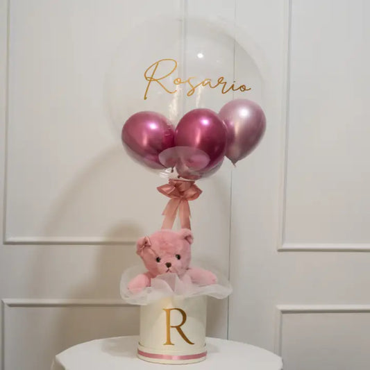Regalo personalizado osito y globos