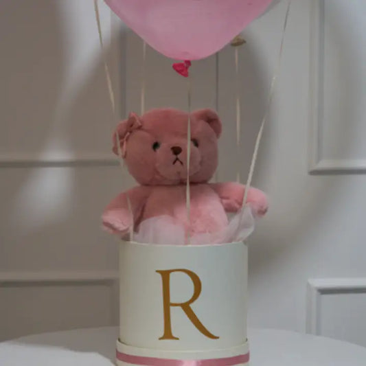 Regalo personalizado globos de helio y oso