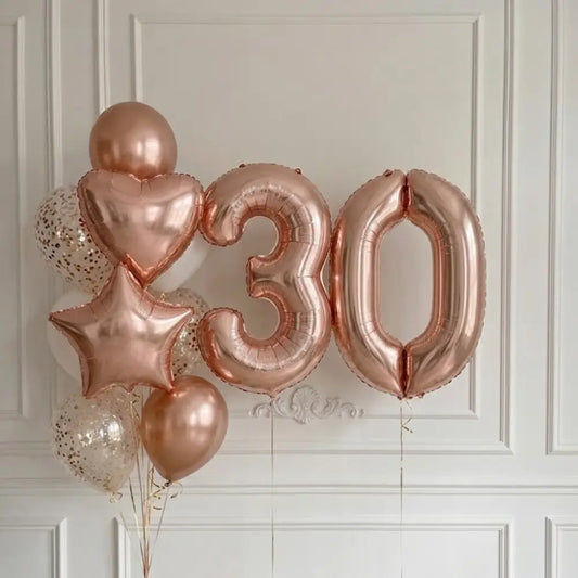 Globos de helio para cumpleaños 2 números