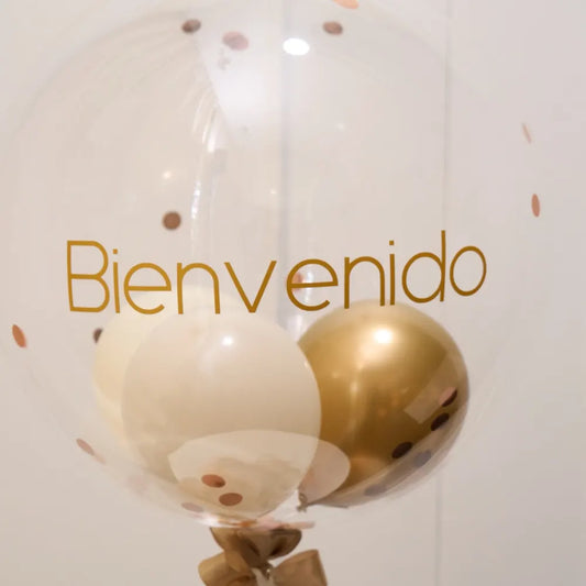 Regalo personalizado conejo y globos