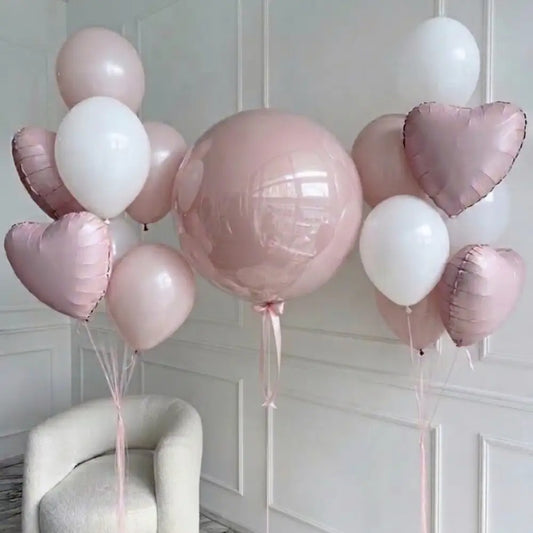 Decoración cumpleaños en tonos rosados